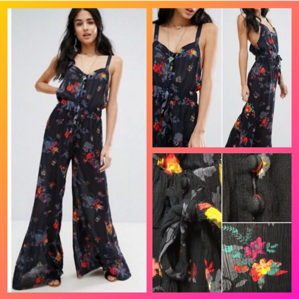 Free People Moonlight Garden Jumpsuit Size Small